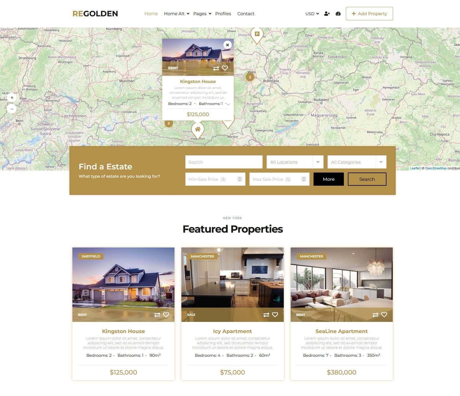 Theme GOLD Real Estate Wpdirectorykit